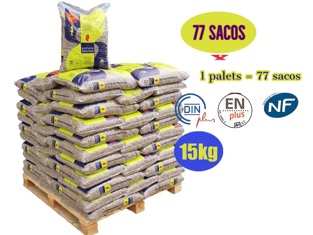 Pellets asturias - 1 Paletes de 77 Sacos de 15kg