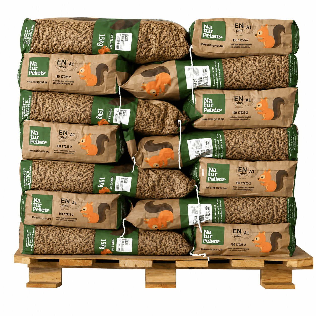 Pellets Naturpellet de Alta Qualidade Certificados ENplus A1 – 45 Sacos x 15 kg