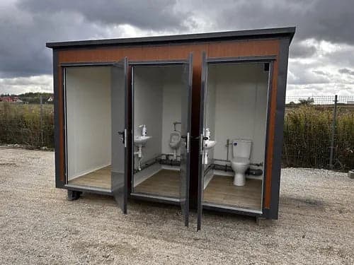 Contentor Sanitário Tipo Pavilhão com Cabine Tripla (Ref: S2103)