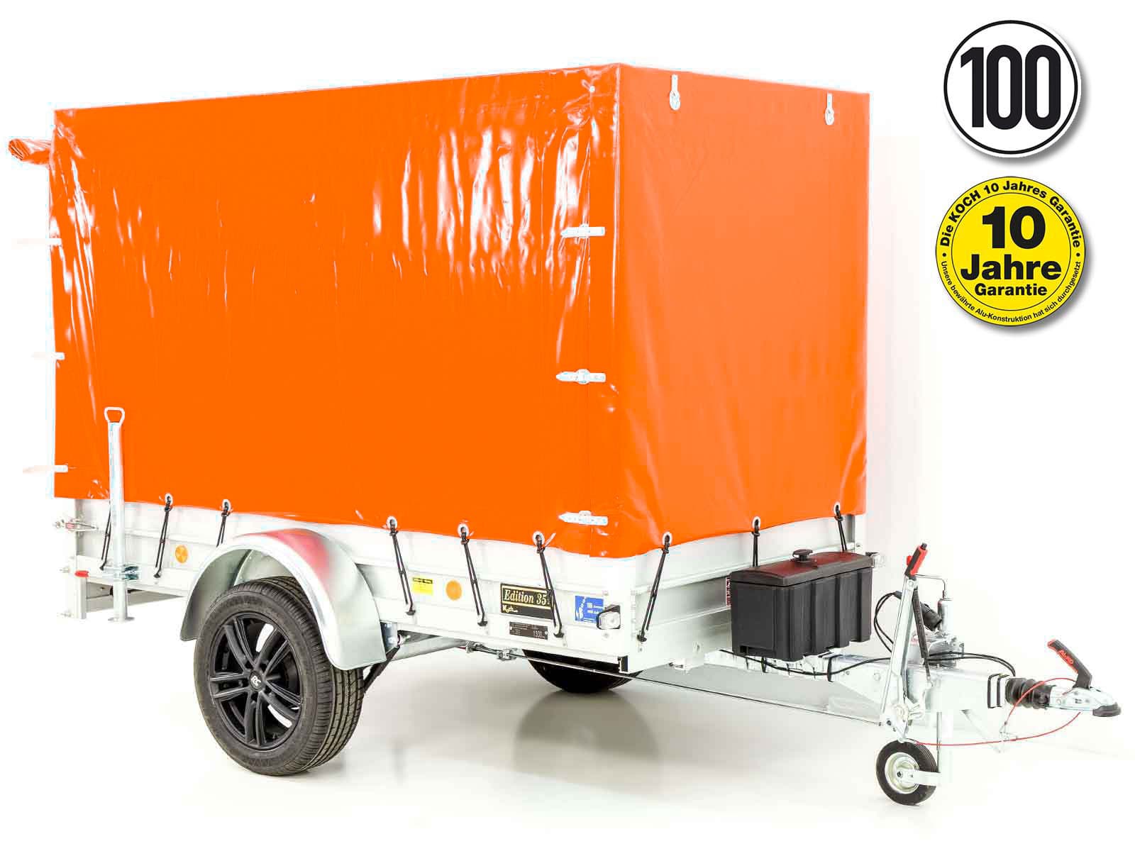 '-Anhänger „Edition 35“ 125x250cm 1300kg | Typ 4.13 | Hochplane 160cm – Orange - Neu