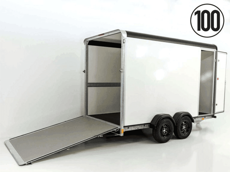 Henra Kofferanhänger Boxvan black  H:190 2,7t|Rampe Türe-Neu