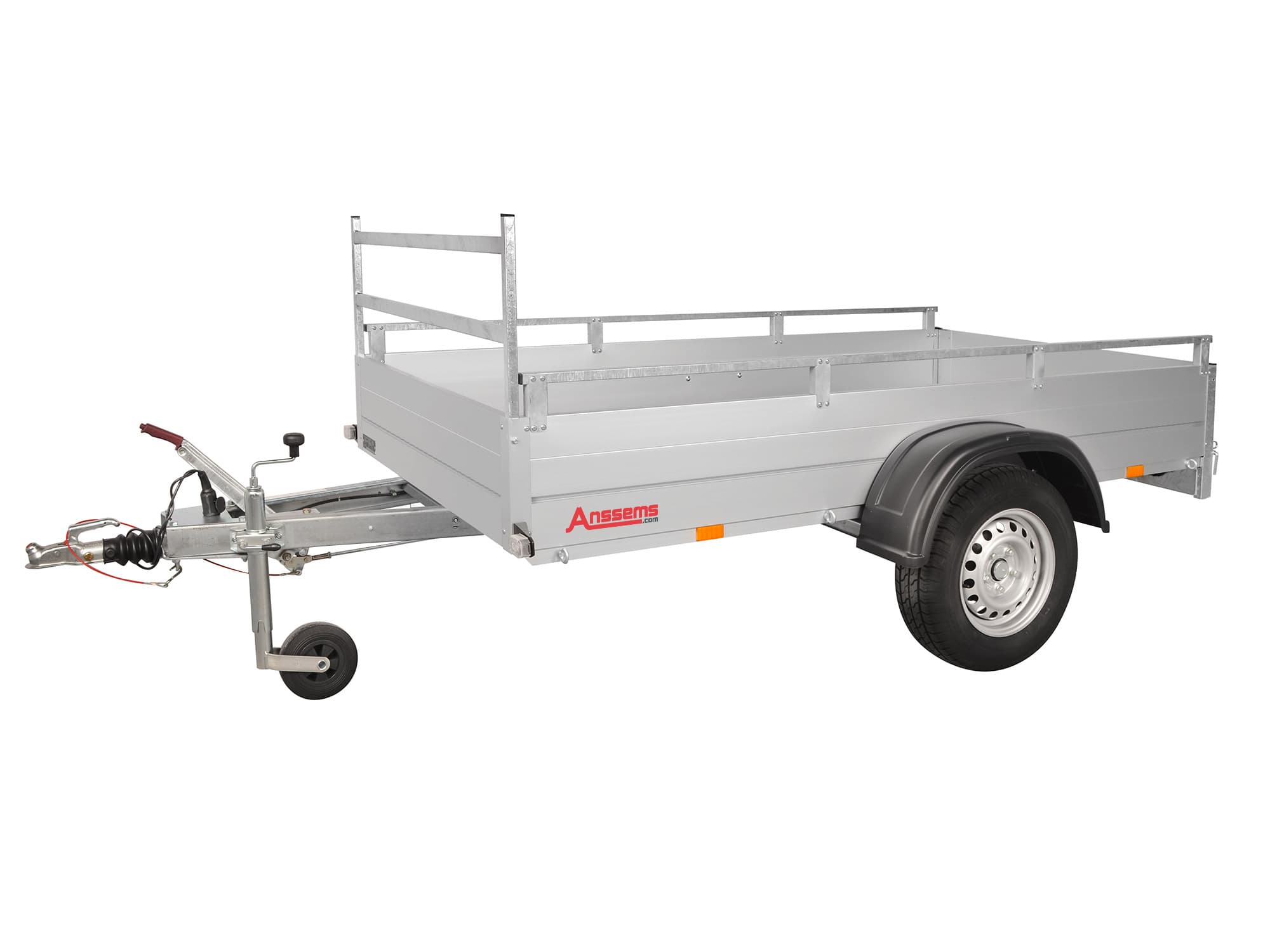 Anssems Kastenanhänger GTB 750.211x126 R – 211x126 cm, 750 kg, Reling