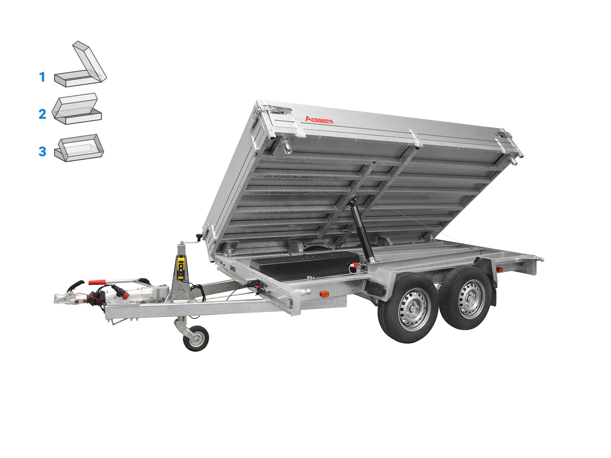 Anssems Kipper KSX 3500.305x178 E – 305x178 cm, 3500 kg, Elektrohydraulik