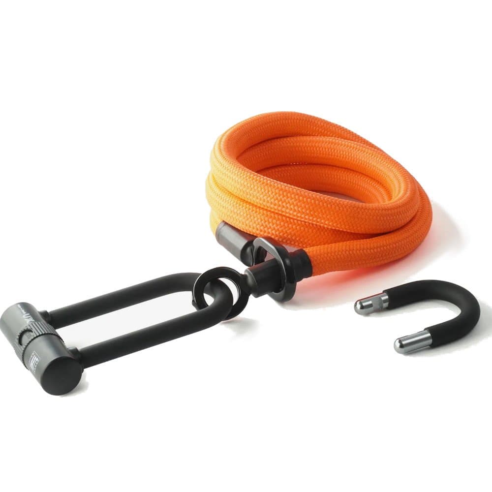 Tex–lock Câble Antivol - eyelet incl. U/X-Lock - 160 cm - acid orange