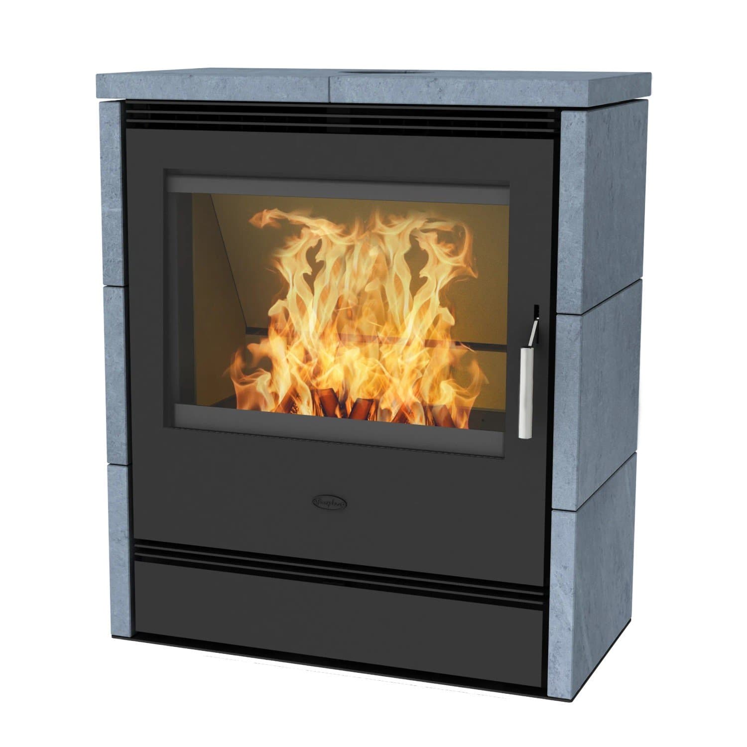 Fireplace Rönky Kaminofen Speckstein Schwarz 9,5 kW mit Automatik