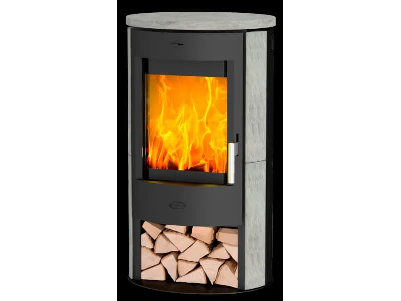 Fireplace Zaria Kaminofen Speckstein Schwarz 6 kW