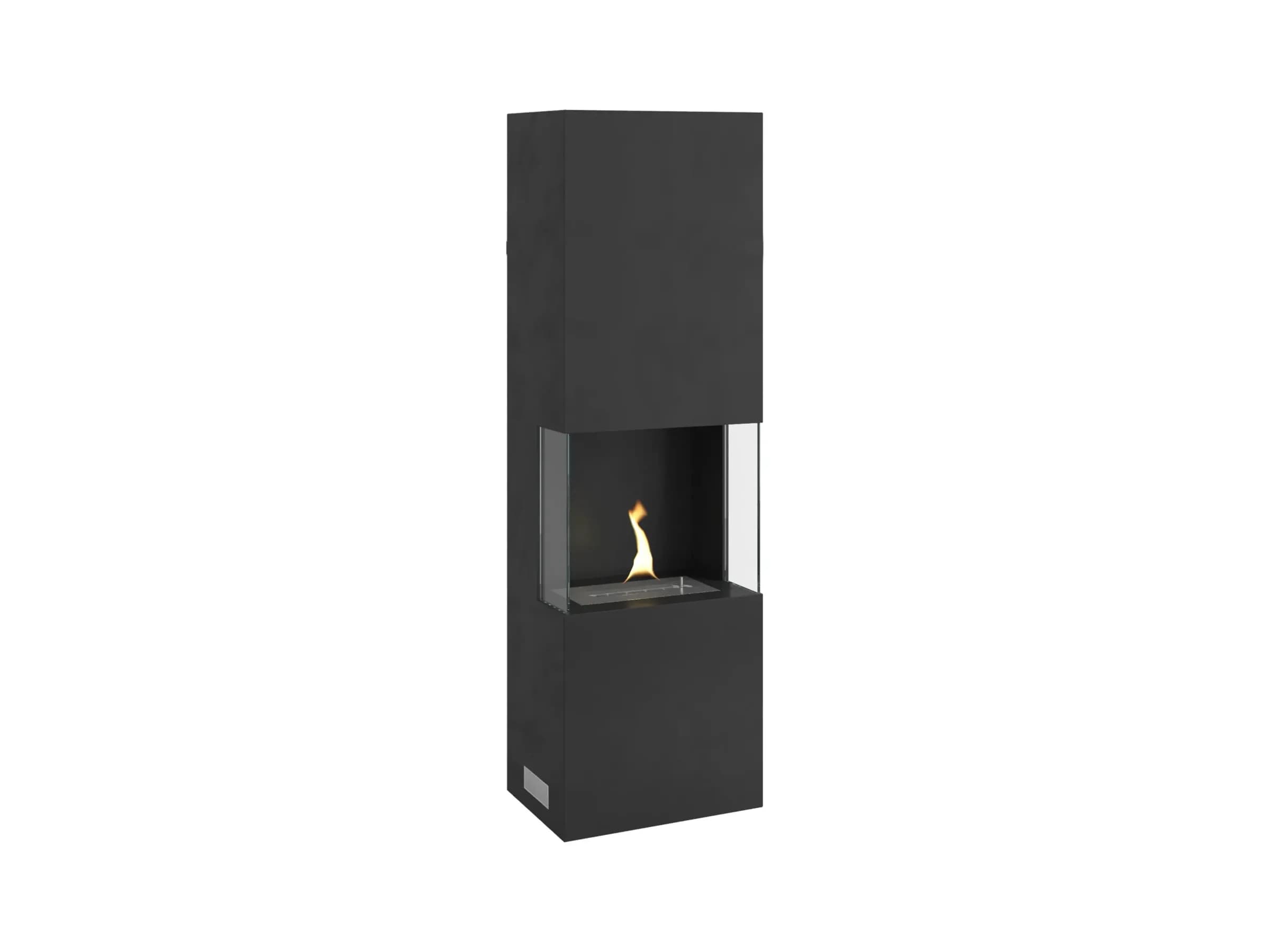 Tenderflame Ambientekamin Indie mit Brenner Weiß 2 kW - Schwarz