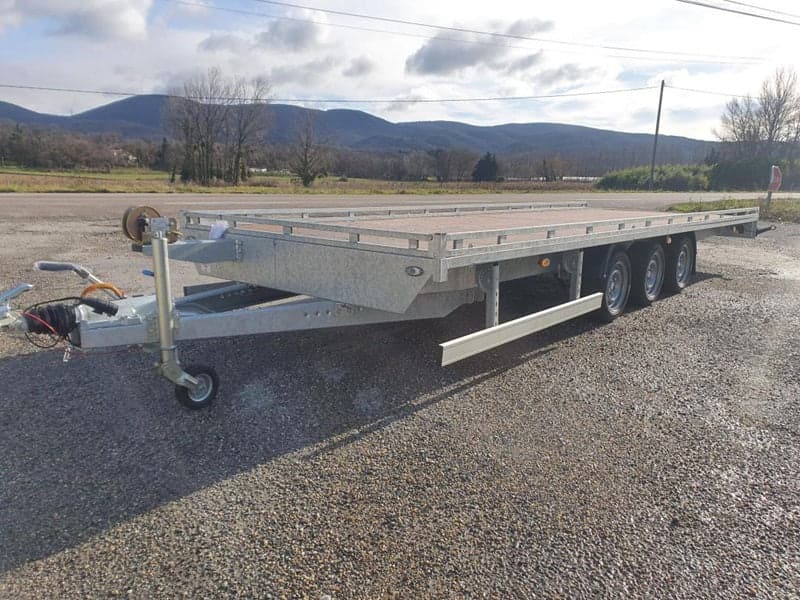 Piattaforma fissa + rampe Boro ATLAS 6m x 2m 3500KG 3 assi