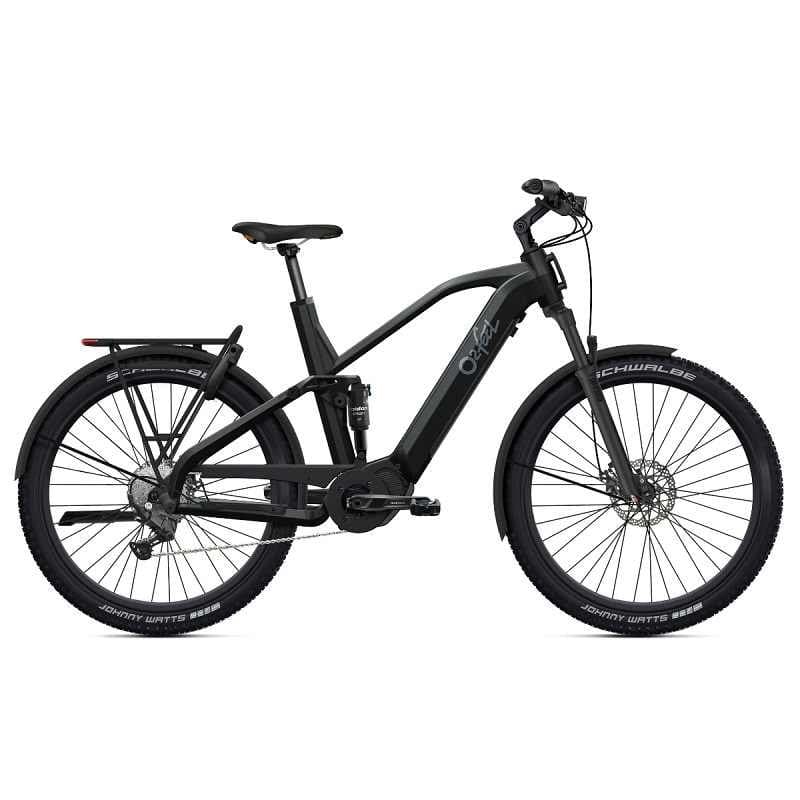 VTT tout suspendu électrique​ O2Feel Vern FS 7 Adventure Shimano Cues 9V 720 Wh 27.5" Rouge - Gris - iPowerPack Advanced 720 Gen2 - Sans Pack Front Lo