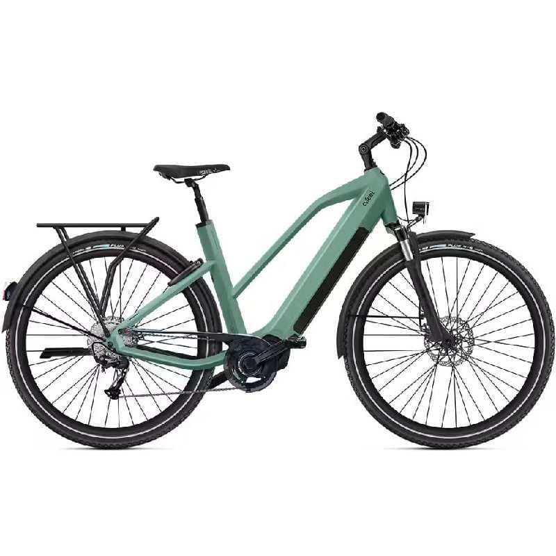 VTC Électrique O2feel iSwan Explorer Boost Mid 6.1 Shimano Alivio 9V 540 Wh - Vert , 432Wh