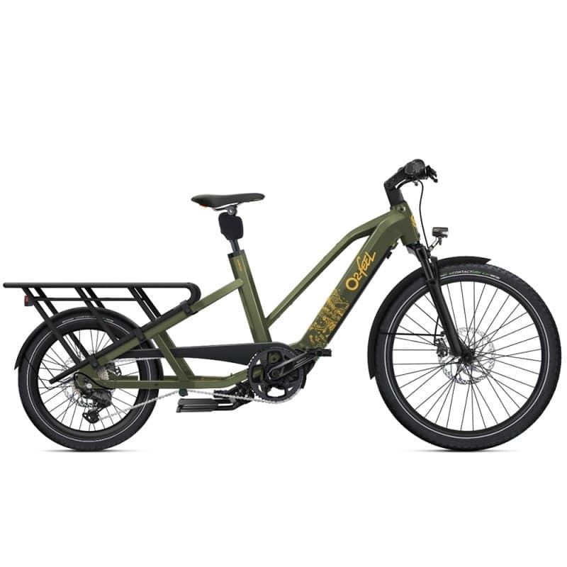 Vélo cargo électrique 2 enfants​ O2feel Equo Adventure 5.1 540 Wh Pack Family - Vert , 720Wh , Sans Pack Family