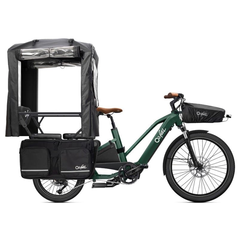 Vélo cargo électrique O2feel Equo 4.2 - 835 Wh , Avec Pack Family Extra