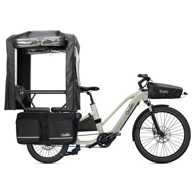 Vélo cargo électrique O2feel Equo 7 - 540 Wh , Avec Pack Family Extra