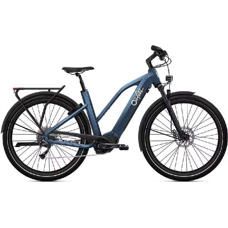 Vélo vtc électrique​ O2feel Vern Urban Power 8.2 Mid Shimano Deore 10V 720 Wh - Bleu