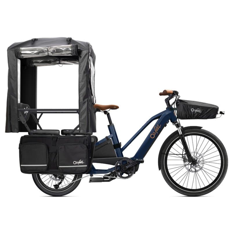 Vélo cargo électrique O2feel Equo 3 - 432Wh , Avec Pack Family Extra