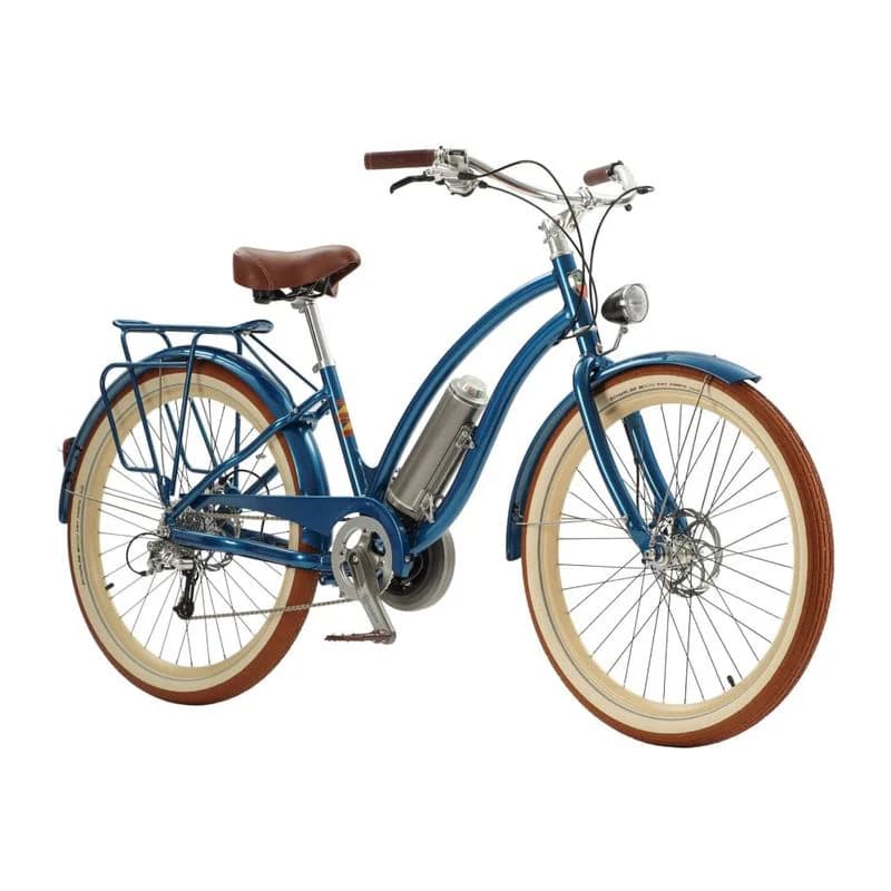 Vélo électrique Bocyclo Hermitage Confort 10 vitesses et porte-bagages - Bleu