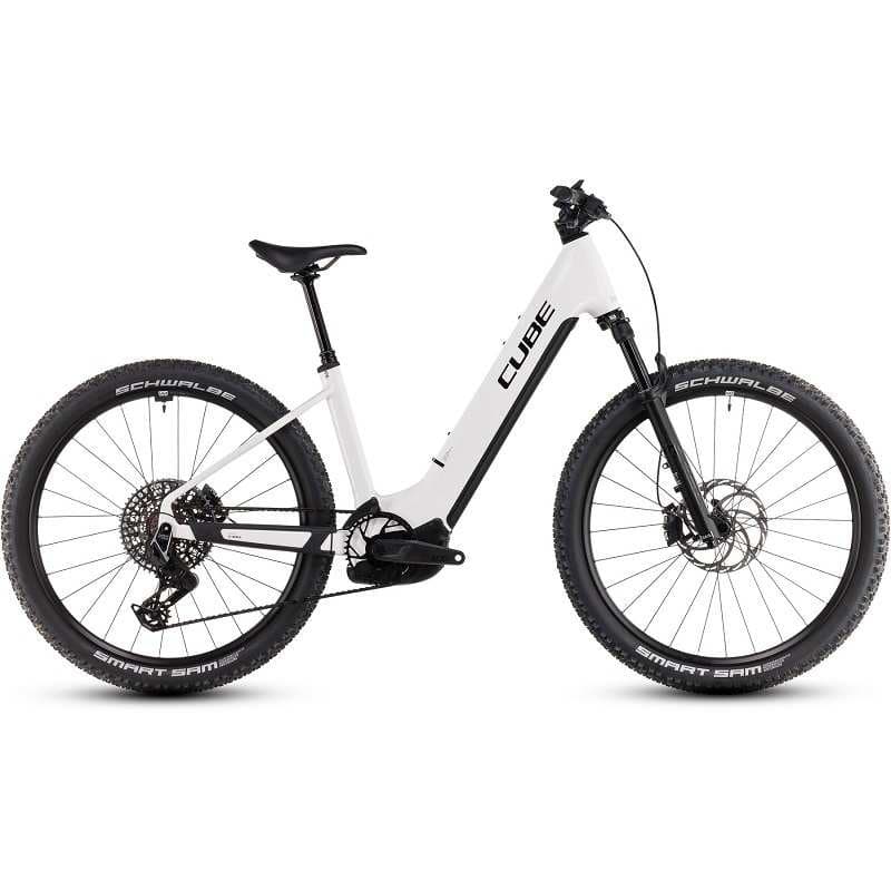 VTT Électrique Cube REACTION HYBRID SLT 800 2025 27.5" - Blanc