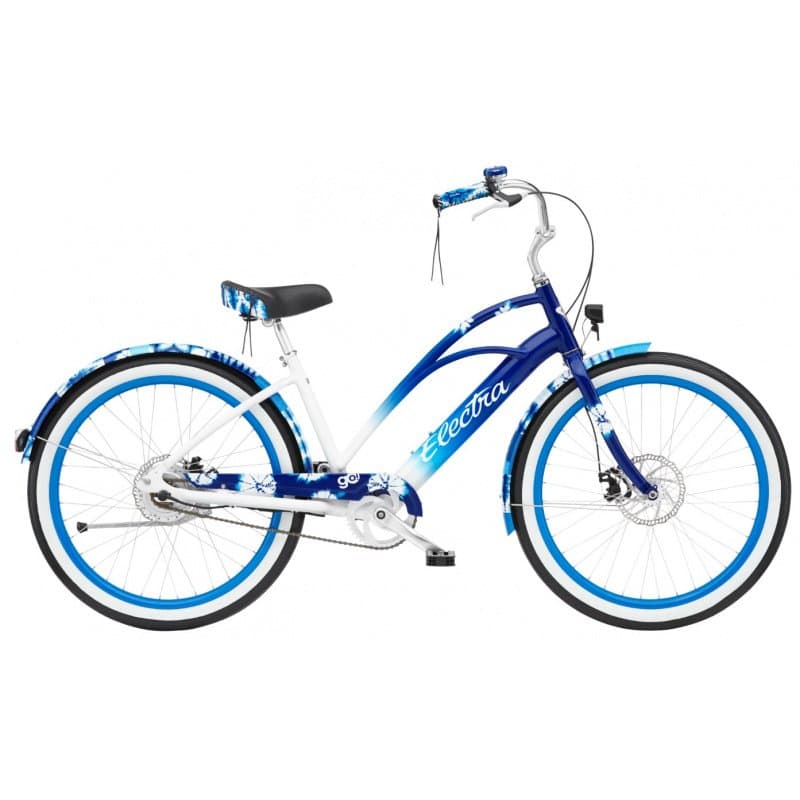 Vélo électrique ville Electra SHIBORI Cruiser Go! 2025 - Blanc - bleu , M