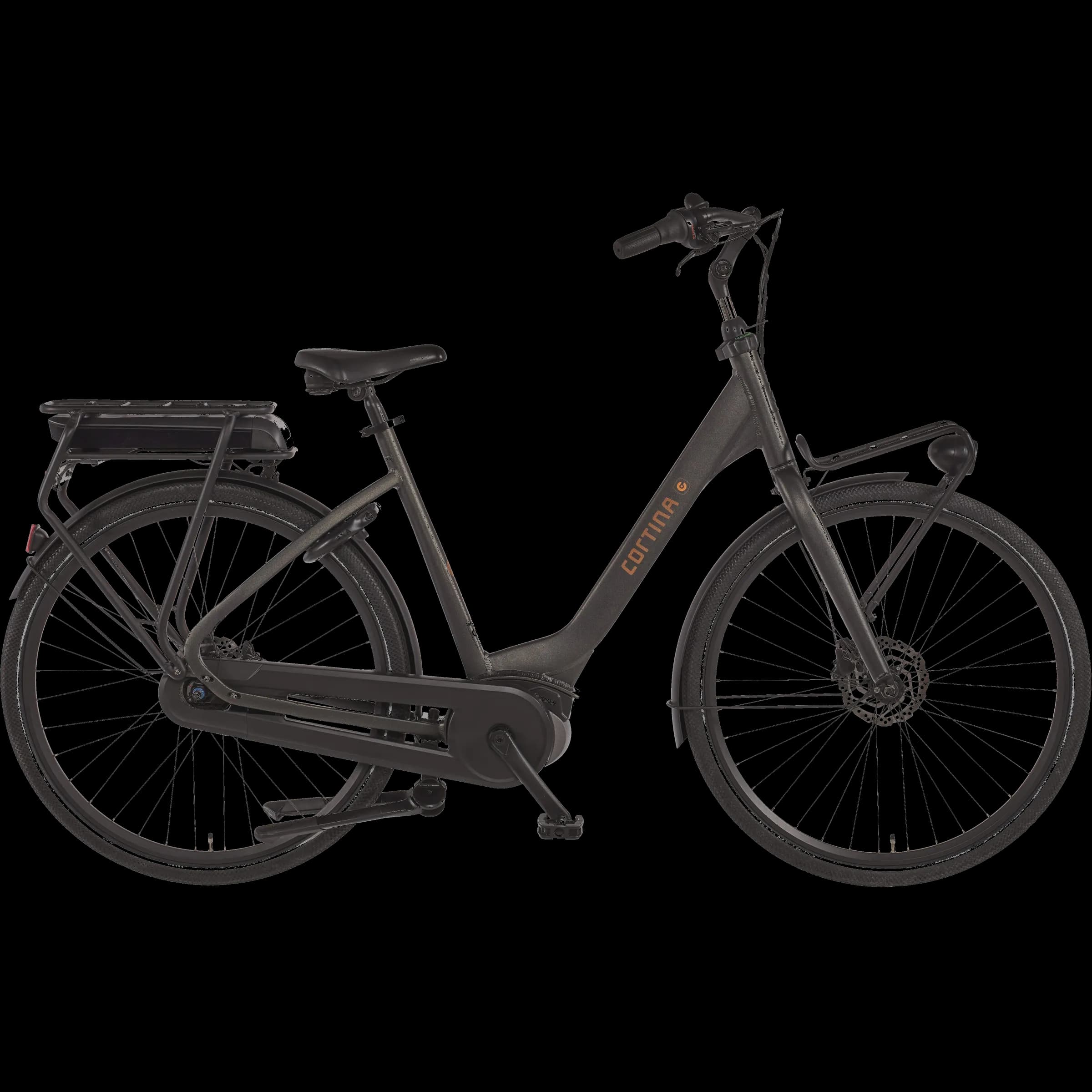 Vélo électrique Cortina E-Common Family - 400 Wh , Noir
