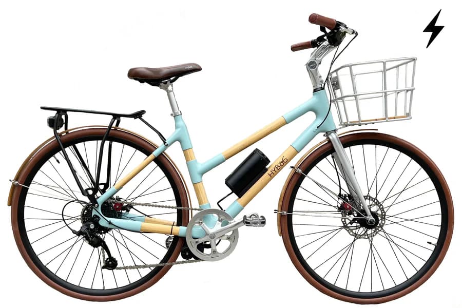 Vélo électrique Hyboo Comfort - Bleu , avec assistance