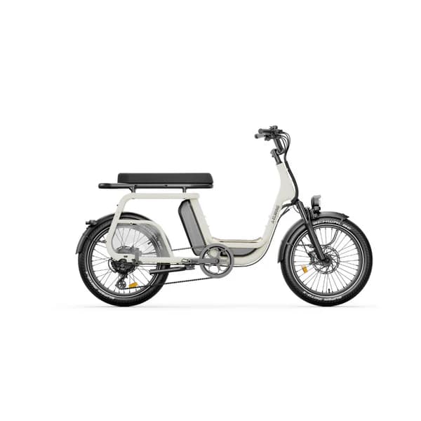 Elwing Ritmic Duo vélo électrique cargo biplace - Beige - Standard : 48 V 14,4 Ah (691 Wh)