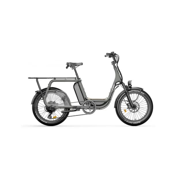 Elwing Ritmic Jumbo vélo électrique cargo longtail - Gris - Standard : 48 V 14,4 Ah (691 Wh)