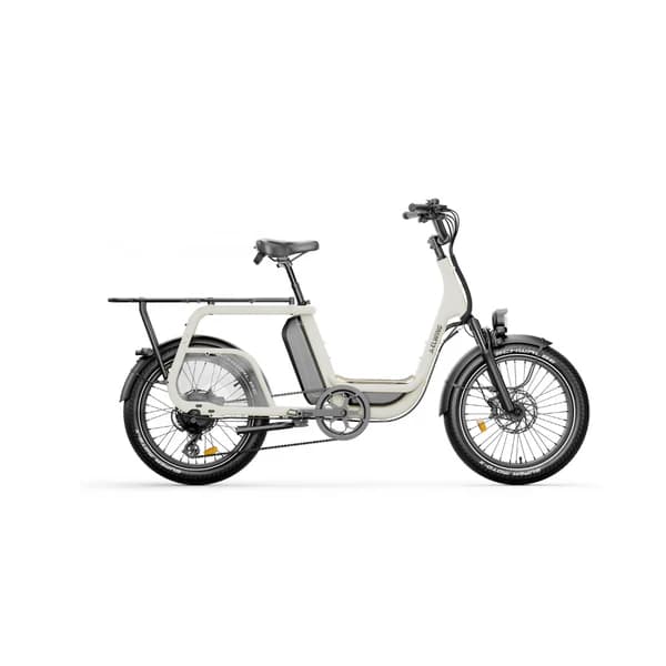 Elwing Ritmic Jumbo vélo électrique cargo longtail - Beige - Longue distance : 48 V 19,2 Ah (921 Wh)