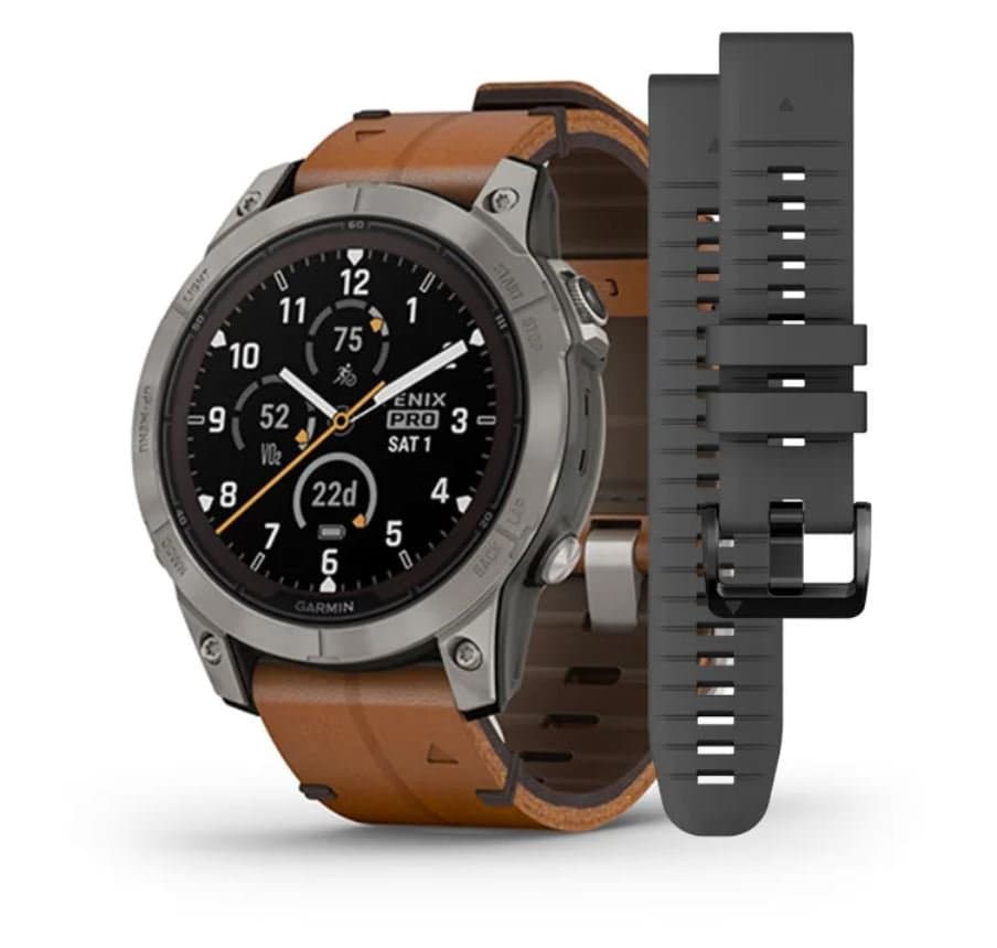 Montre Garmin Fenix 7 Pro Sapphire Solar Titane - Marron