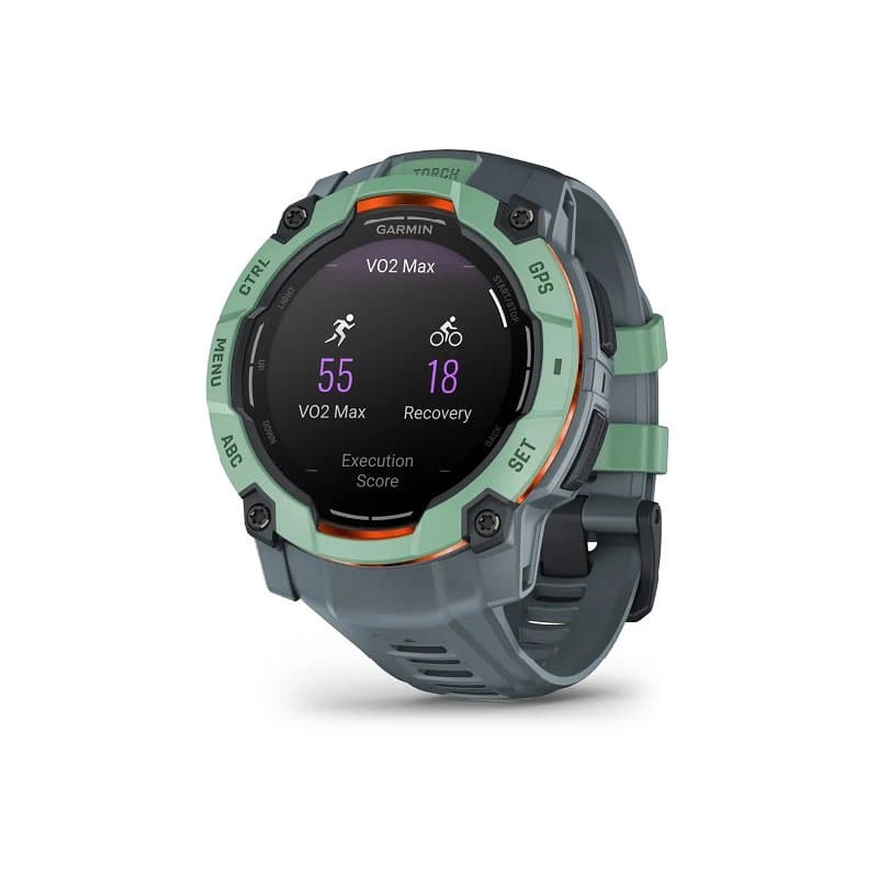 Montre Garmin Instinct 3 AMOLED 45 mm - 50 mm , Vert - gris