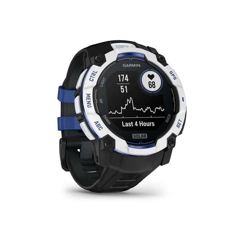Montre Garmin Instinct 3 Solar 50 mm - 50 mm , Blanc - bleu