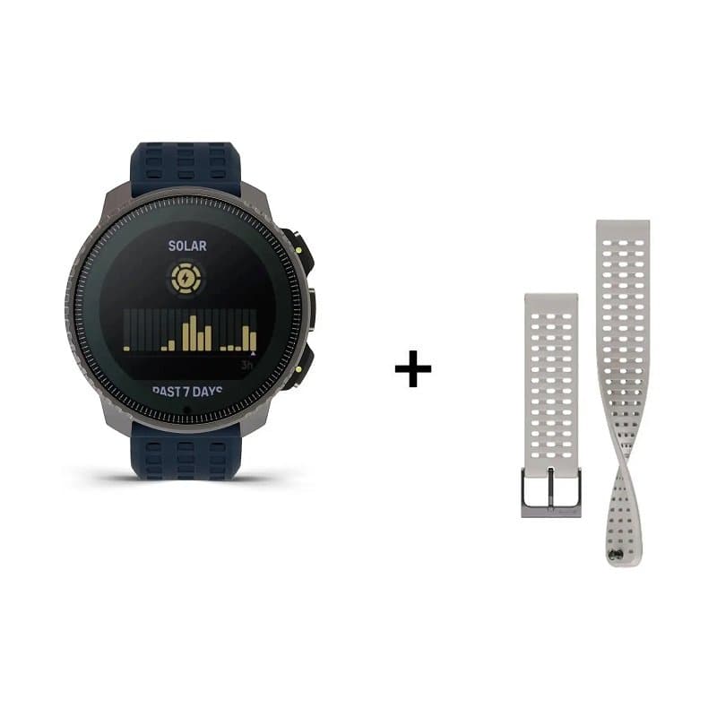 Montre Suunto Vertical Titanium Solar + bracelet Athletic 4 - 22 mm S - Bleu