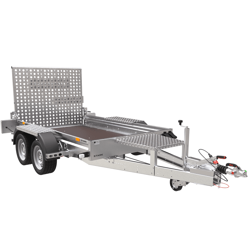 Remorque de chantier pour le transport d’une mini pelle – UNITRAILER STARK 3 260