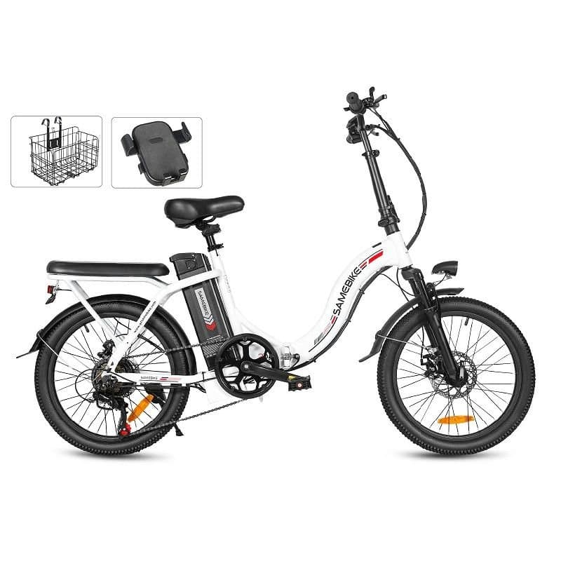 Vélo électrique SAMEBIKE CY20 350W Moteur - Blanc
