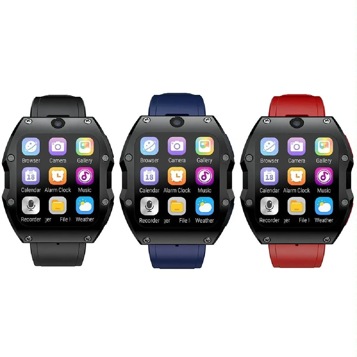 Yonis Montre 4G Étanche Sport SOS 2.02 - Noir