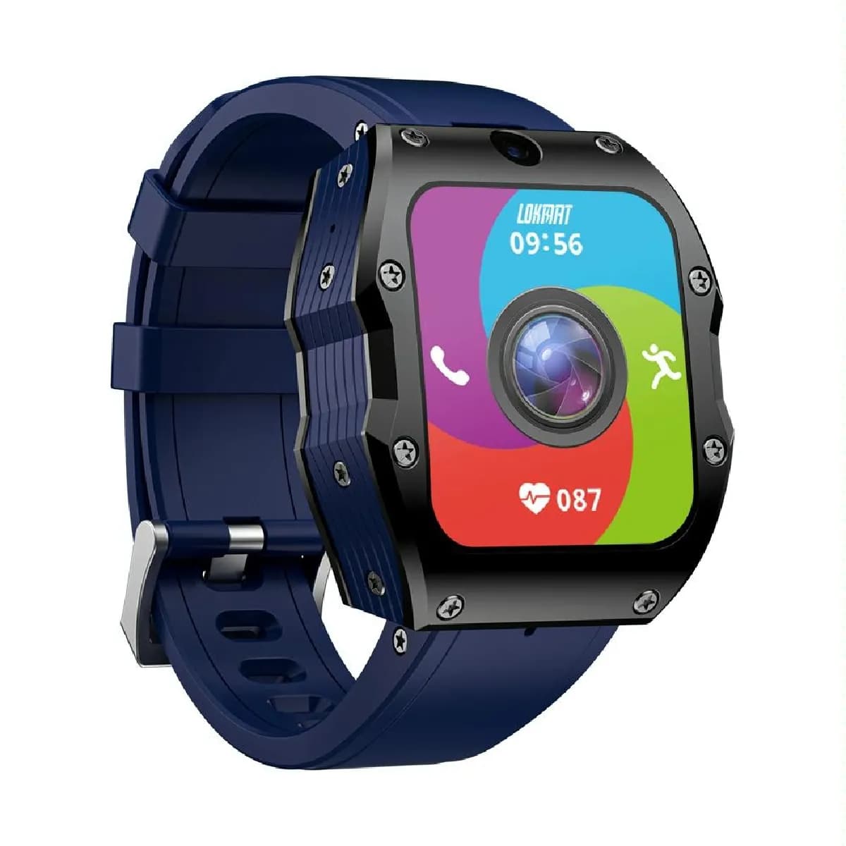 Yonis Montre 4G Étanche Sport SOS 2.02 - Bleu