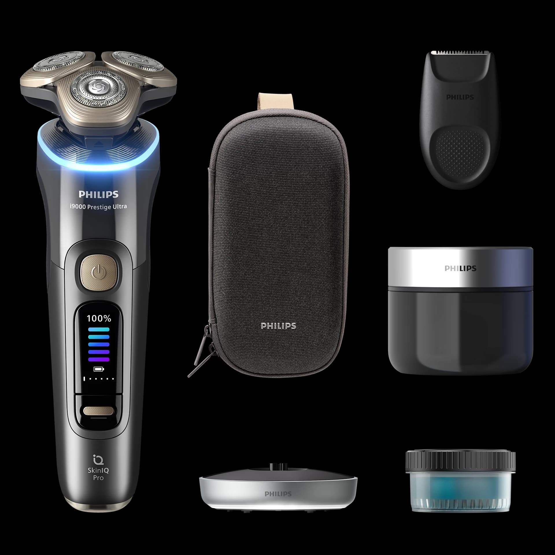 Philips i9000 Prestige Ultra Rasoir électrique 100 % étanche avec SkinIQ Pro