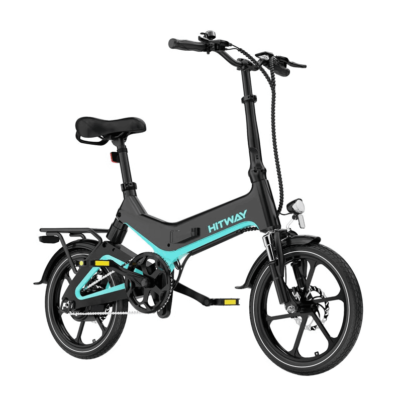 Vélo à assistance électrique pliant Hitway BK2 16" sans panier - Noir