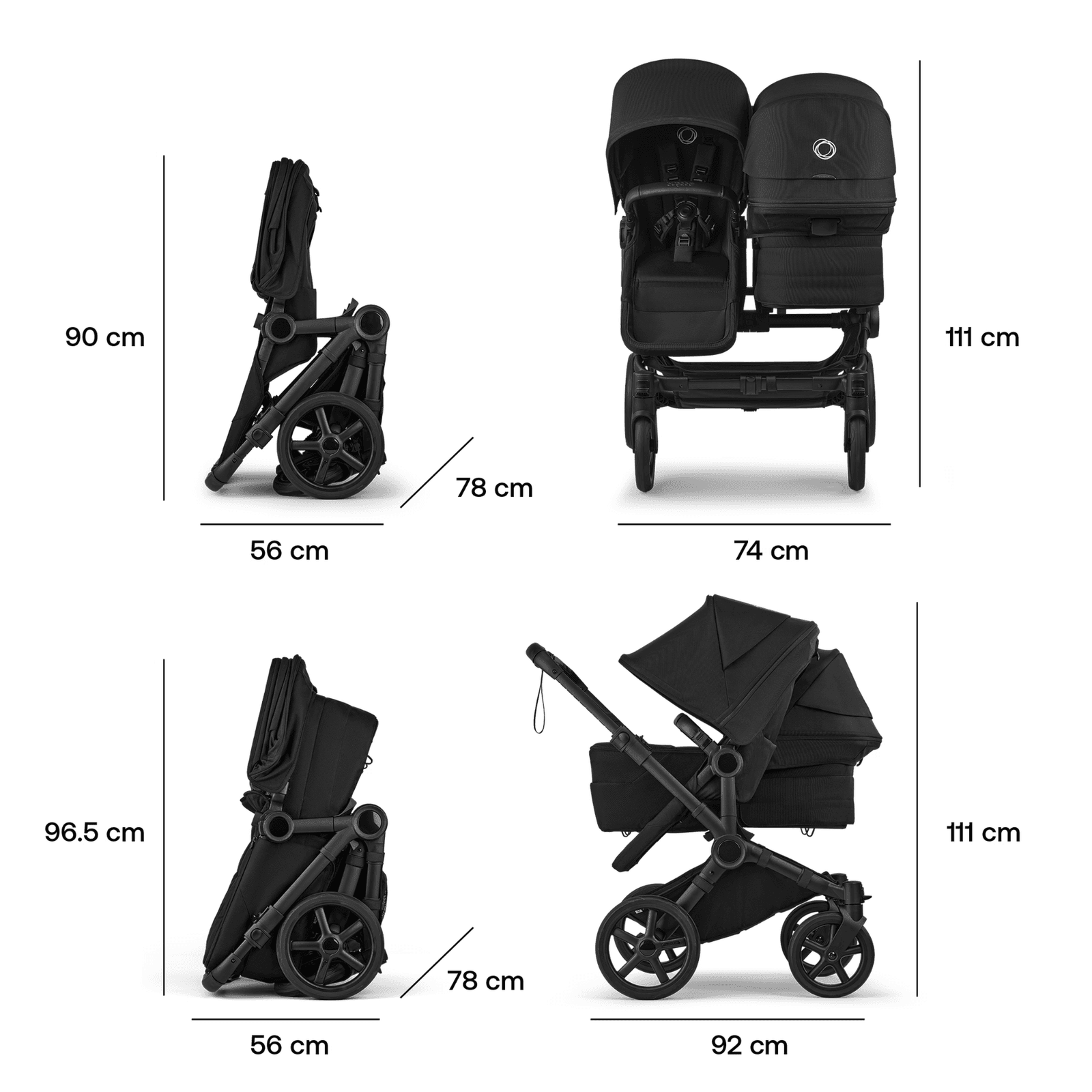 Bugaboo Donkey 6 Geschwisterkinderwagen - Deep Indigo
