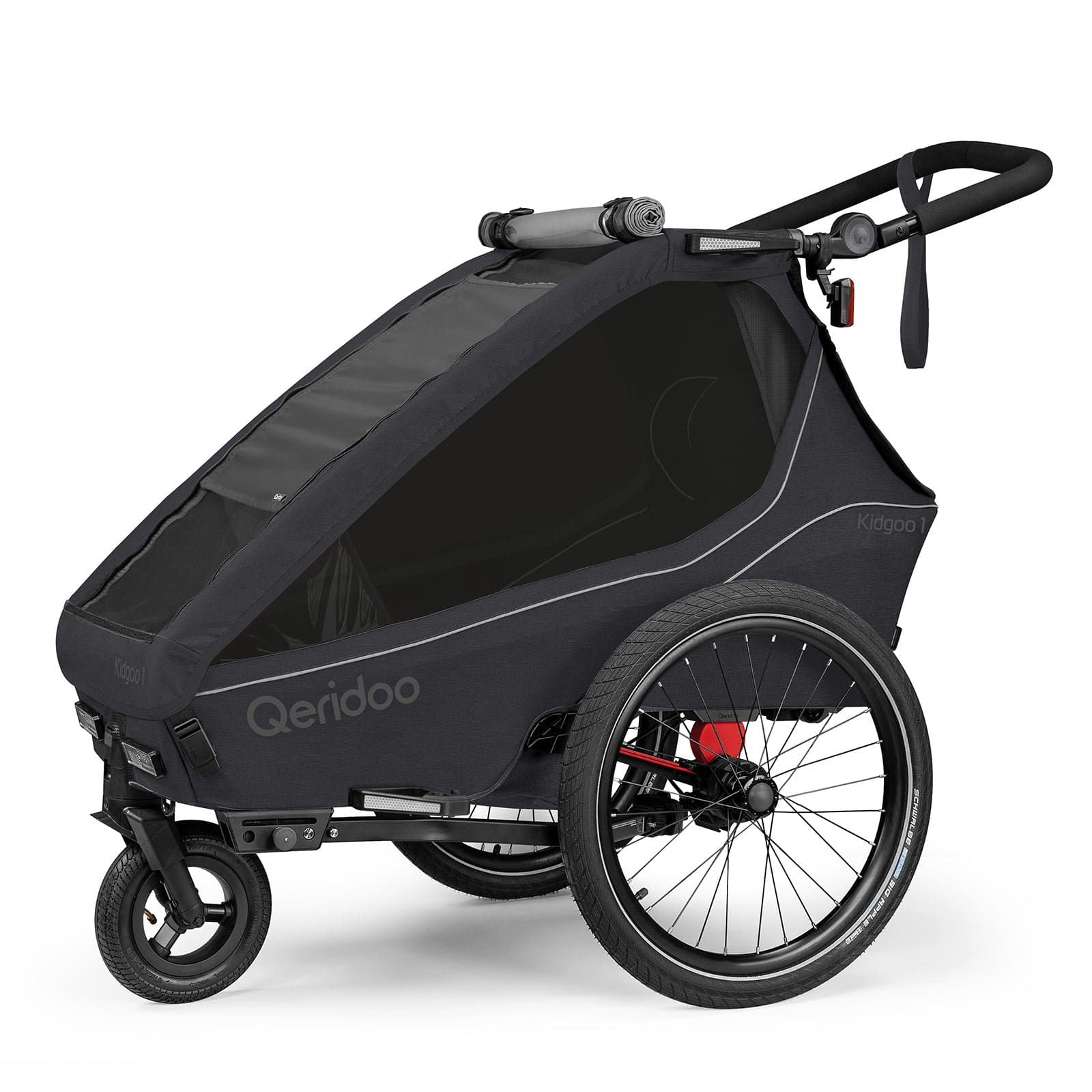 Qeridoo Kidgoo1 Kinderanhänger fürs Fahrrad - Phantom Grey - Phantom Grey