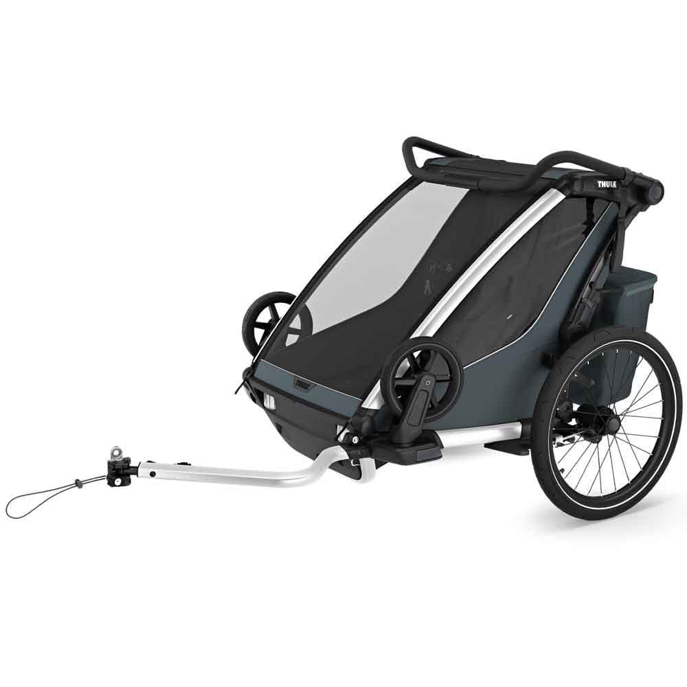 Thule Chariot Cross 2 Doppelsitzer Kinderanhänger – Dark Slate (Modell 2026)