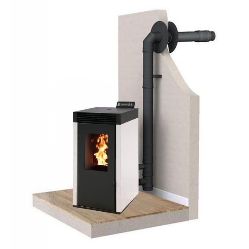 PACK : Poêle à granules étanche INTERSTOVES Marina 8 kW