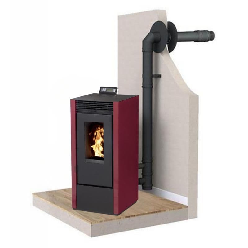 PACK : Poêle à granules étanche INTERSTOVES Marina 14 kW