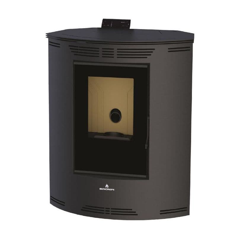 Poêle à granulés d'angle BRONPI Princesa 12 kW
