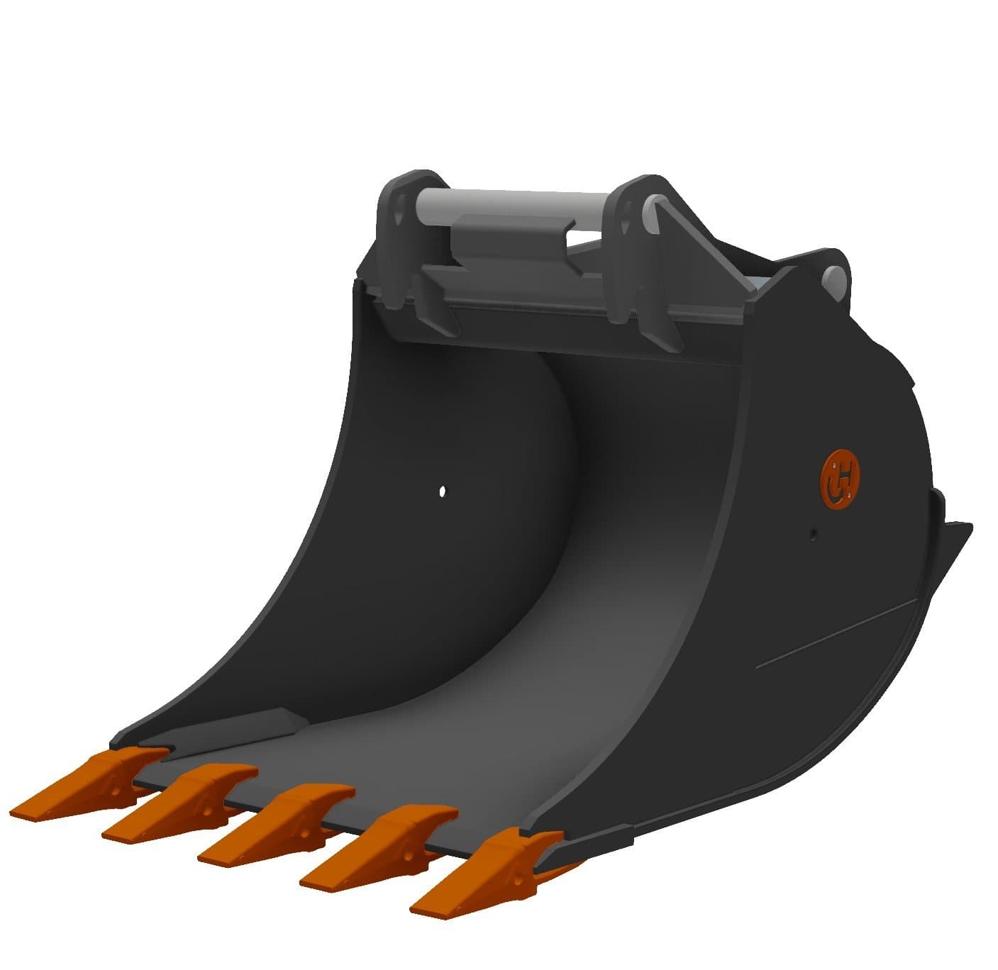 HENLE Felstieflöffel Klasse 5S (16 bis 21t) - HENLE Felstieflöffel K5S - 800 mm - QC10 - geschweißtes Zahnsystem CatJ300