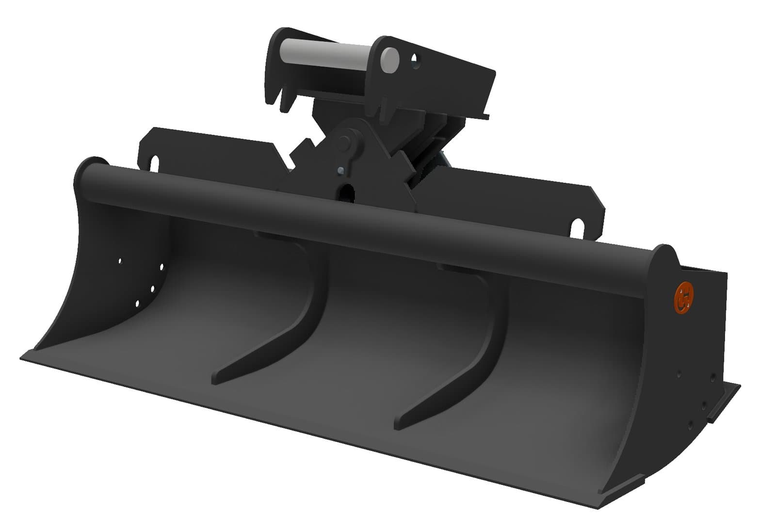 HENLE Grabenräumlöffel Klasse 3S (6,5 bis 12t) – mit Zylinder - HENLE Grabenräumlöffel mit Zylinder K3S - 1400 mm - QC08HT