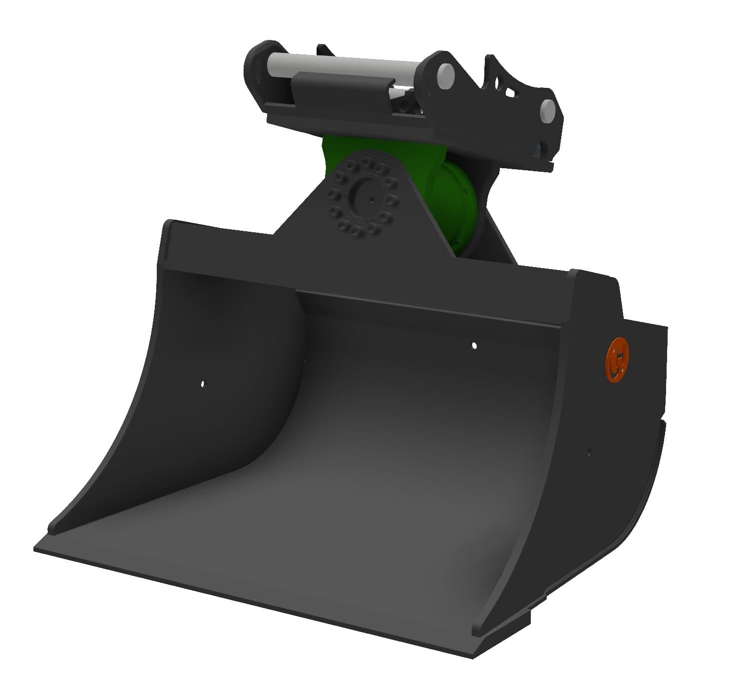 HENLE Schwenktieflöffel Klasse 3S (5 bis 6,5t) – mit Schwenkmotor - HENLE Schwenktieflöffel mit Schwenkmotor K3S - 1500 mm - QC08HT - BV130