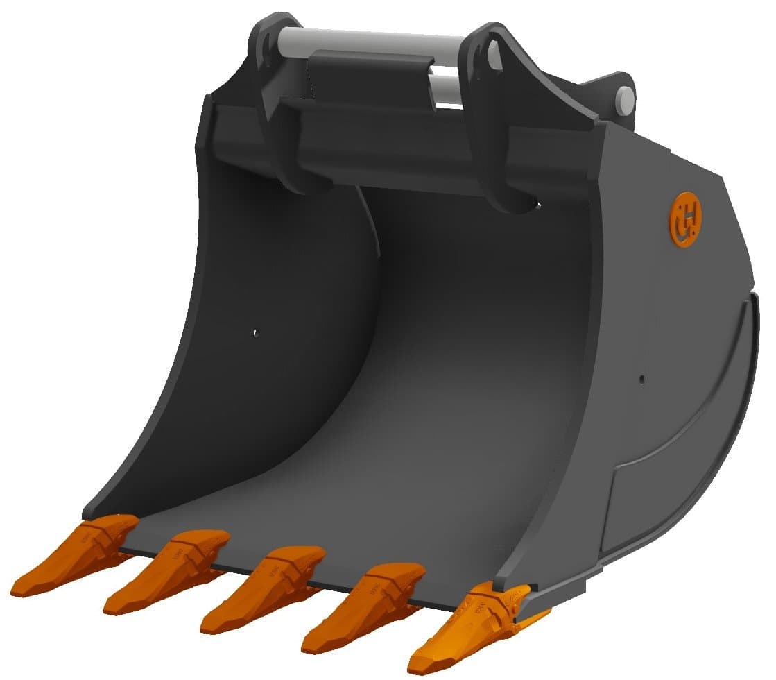 HENLE VHD-Tieflöffel Klasse 6 (21 bis 26t) – Typ SW - HENLE VHD-Tieflöffel K6 - 600 mm - QC21/25