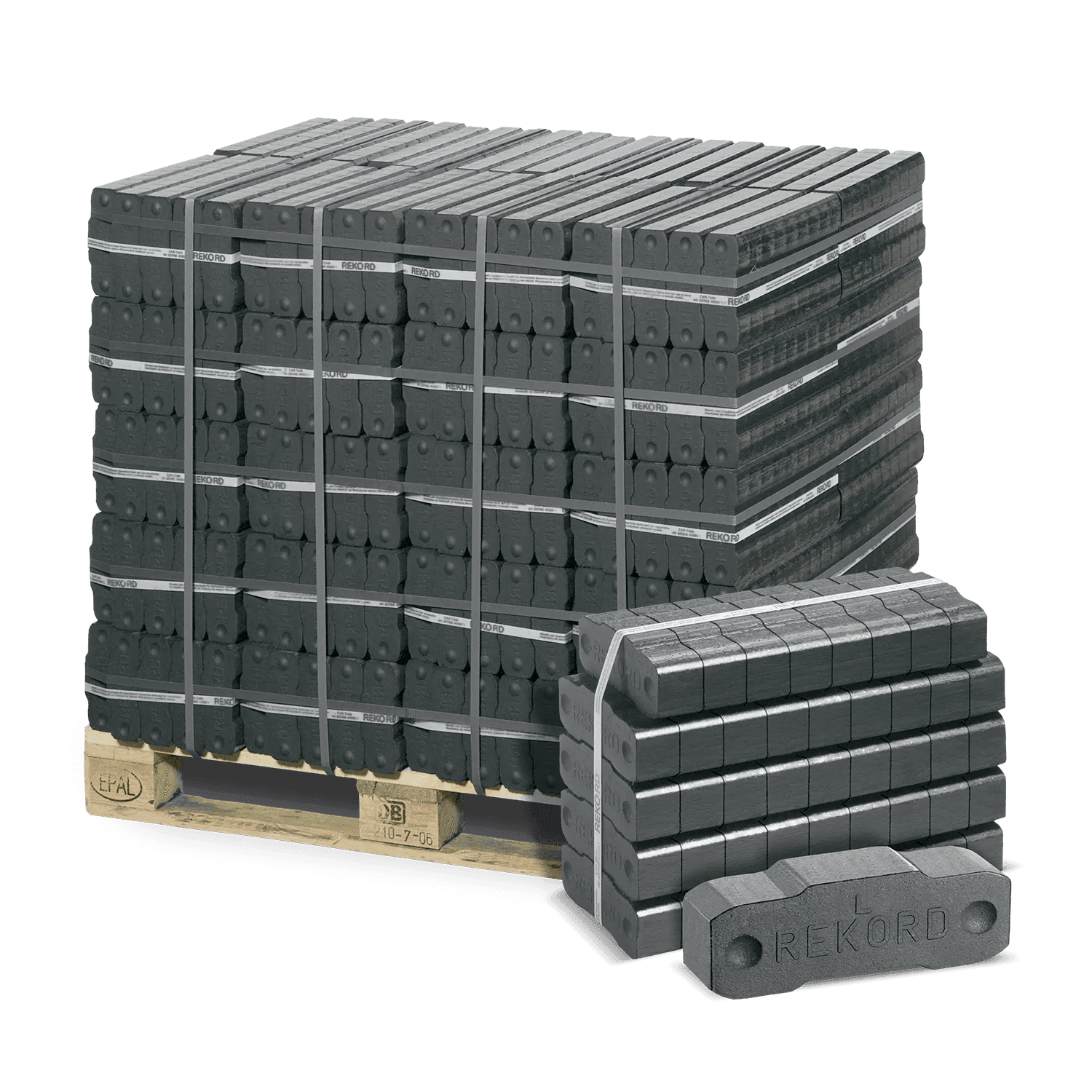Briquetas de lignito 25-60 mm 40 x 25 kg REKORD