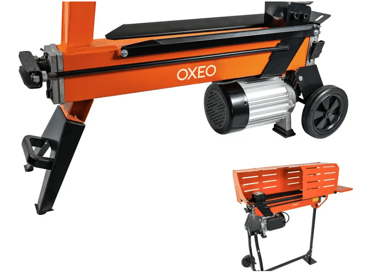 7-Tonnen-Hydraulik-Holzspalter horizontal – mit Ständer – 2300-W-Motor – 52 cm Spaltlänge – 2 Räder – Holzspalter