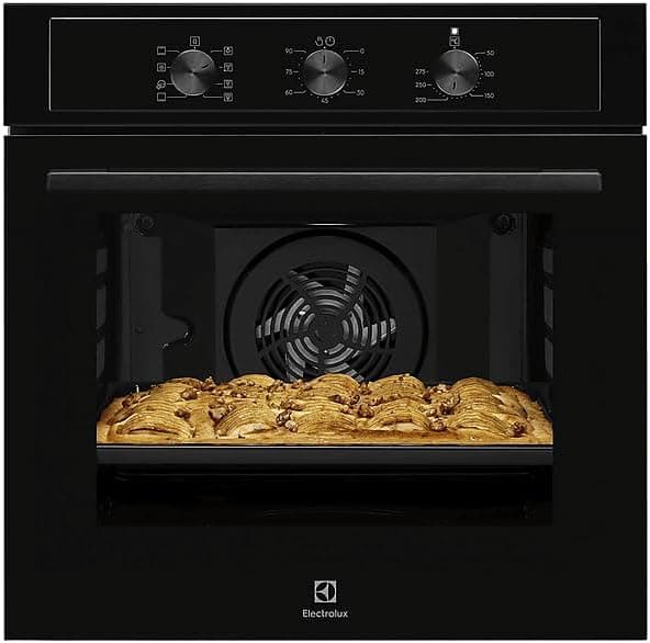 Electrolux EOH2H044K Einbaubackofen | Heißluft, AquaClean, Pizzafunktion, 68L, Schwarz